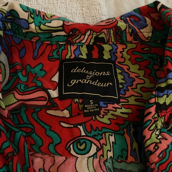 VINTAGE RARE Delusions of Grandur Button up Shirt - Picture 4 of 5